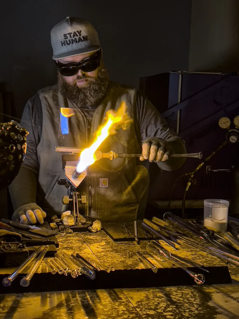 photo showcasing glass artists like Aspen Franklin Owens