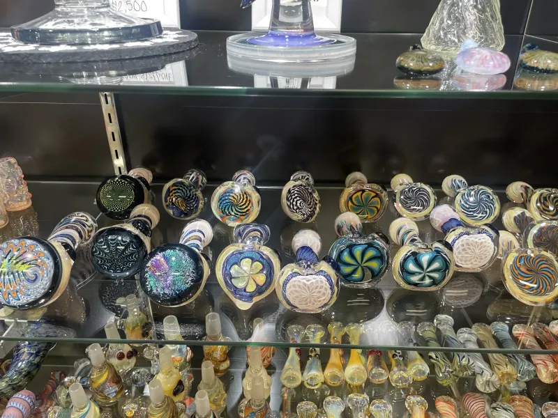 colorful glass pipes