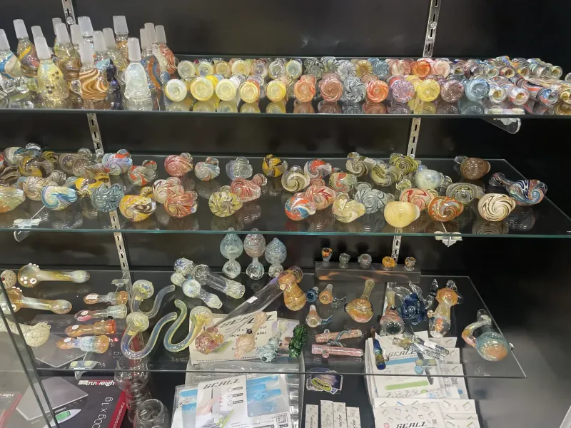 large variety of glass accessories