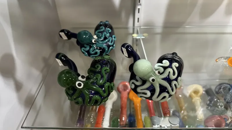 Octopus glass art