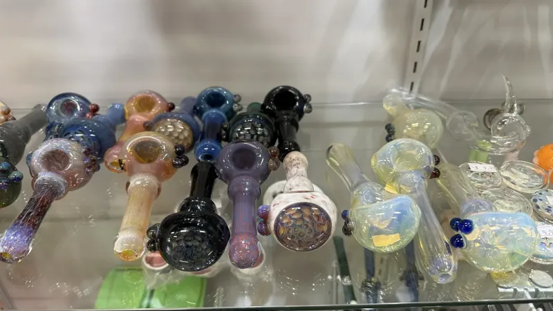small glass pipes