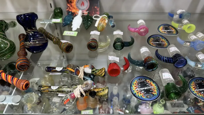colorful glass bowls